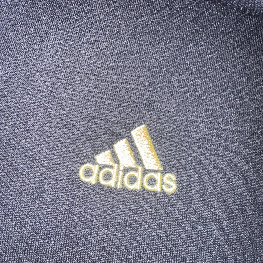 Adidas Mens Black Gold 3-Stripe Full Zip Hoodie Jacket AV1001 Size Medium